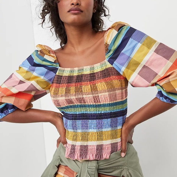 Anthropologie Tops - Anthropologie X Farm Rio Crop Blouse